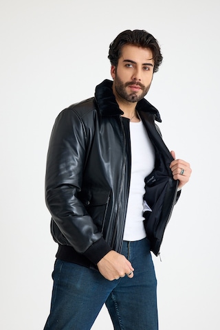 Franko Armondi Pi Lot Model Erkek Deri Ceket E71-klj-2071 Siyah
