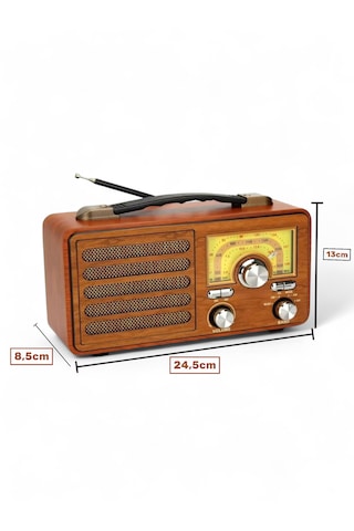 Rt-755 Nostaljik Gerçek Ahşap Radyo,şık Tasarım , Nostalji Radyo