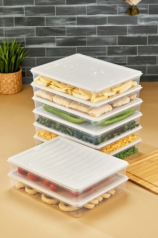 Multi Box 8 Li Set Saklama Kabı Seti - Dondurucu & Mikrodalga Uyumlu Krem