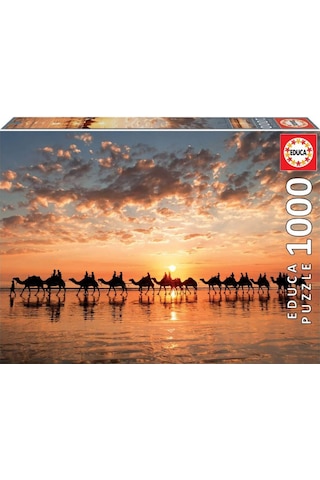 Educa 1000 Parça Cable Beach'Te Günbatımı Puzzle - Develer