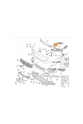 Longserng Volvo S90 V90 Ön Tampon Far Braketi Sol 2017-2020