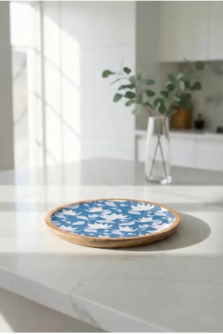 Mango Agacı Pasta Tabağı & Sunum Tabağı 20 Cm Desenli çok renkli