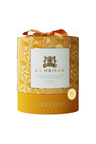 Alexandre J White Pear Mum Refill 220g, Armut Ve Misk Notalı Yedek Mum Siyah