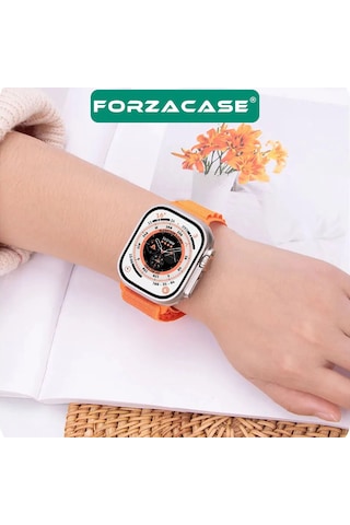 Forzacase Apple Uyumlu  Watch Ultra 3 49mm İle  Kancalı Kumaş Kordon Kayış - Fc269