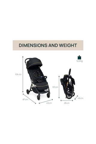 Chicco Glee Bebek Arabası - Uneven Siyah