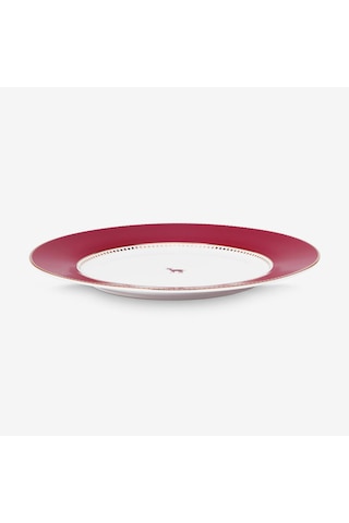 Kırmızı Porselen Yemek Tabağı 26,5 Cm