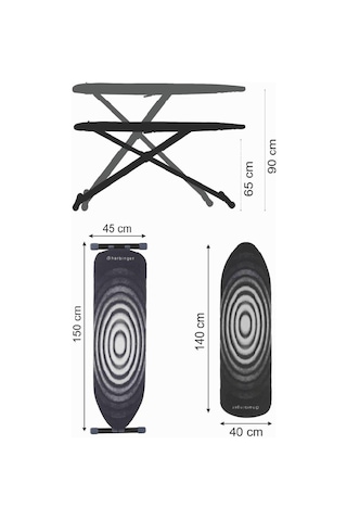 Devecioğlu Mm148 Ankaboard Ütü Masası Mm022 Comfort Kalın Borulu Çamaşır Kurutma Askılığı Set Renksiz