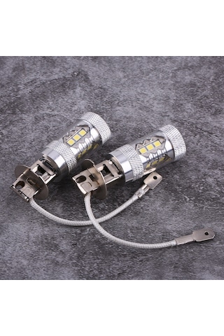 Kosona H1/h3 Soketli 10w Led Araba Sis Lambası 12-24v 6500k Beyaz Işık 1400lm 50000 Saat Ömür 2 Adet
