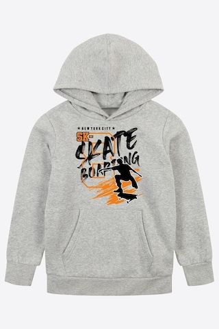Fyk Kids 2'li Erkek Çocuk Baskılı Cepli Sweatshirt Siyah - Gri4