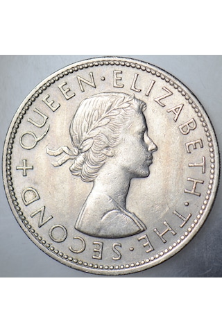 Yeni Zelanda Yarım Crown 1963 Kraliçe Iı. Elizabeth. 32 Mm. 25695426