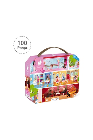 Janod 100 Parça Çantalı Puzzle - Dans Akademi