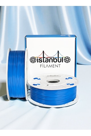 İstanbul Filament 3d Baskı Pla Filament Mavi Renk 1 Kg Ø 1,75mm 0,05 Mm Bambu Lab Uyumlu 1.75mm