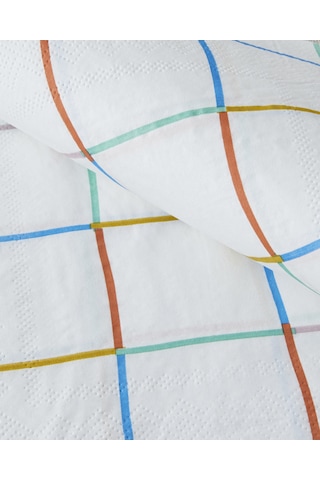 English Home Rainbow Grid Kağıt 20'li Kağıt Peçete 33x33 Cm Renkli