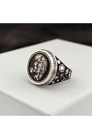 Fkgümüş 925 Ayar Gümüş Aslan Burcu Yüzük