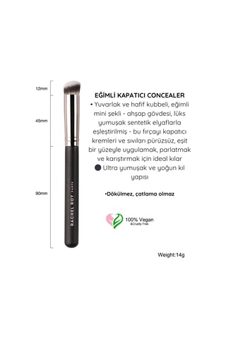 3'lü Profesyonel Makyaj Fırça Seti, Siyah Ahşap Saplı, Ultra Yumuşak Sentetik Kıllı, Fondöten Ve Kapatıcı Fırçaları, 100% Vegan