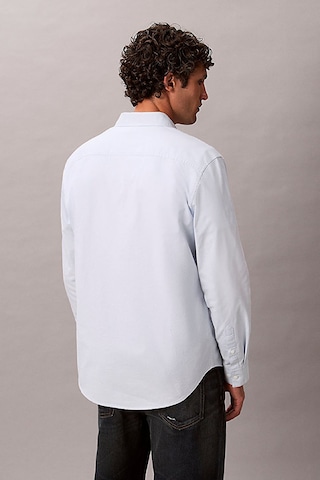 Calvin Klein Erkek Regular Fit Düğmeli Yaka Oxford Gömlek - Açık Mavi Plein Air