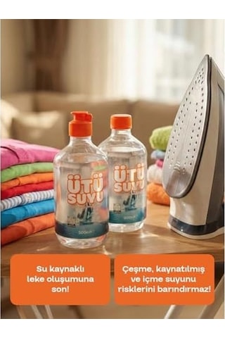 Distile Edilmiş Saf Ütü Suyu 6 Adet 500 Ml Zahmetsiz, Kolay Ve Hızlı Ütüleme %0 Kimyasal
