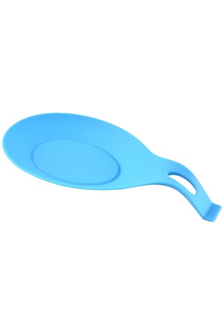Homyl Isıya Dayanıklı Silikon Kaşık Dinlenme Mutfak Eşyası Mavi