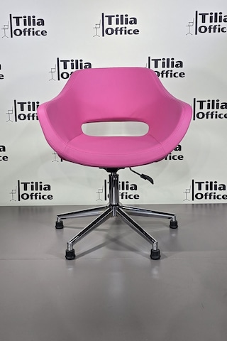 Monaco Çalışma Kesim Koltuğu Konik Sabit Ayak Pembe