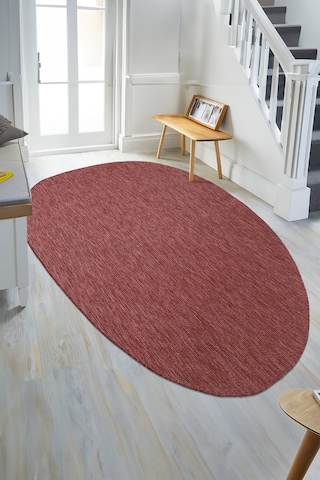 Konfor Halı Tema 9039 Bordo Sisal Hasır İç Dış Mekan Kilim Dekoratif Bahçe Balkon Salon Halısı Bordo