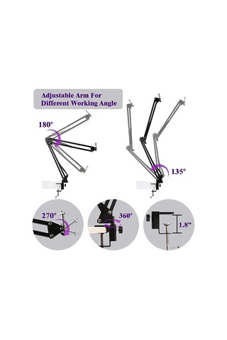 Metal Flexible Masaüstü Sıkıştırmalı Youtuber Ring Light Led Self