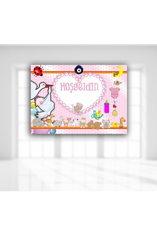 Hoşgeldin Bebek Afiş. 70Cm X 50Cm - Pembe