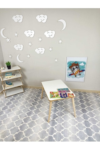 Miracle 3d Çocuk Oyun Etkinlik Çalışma Masası Ve Sandalye, Aktivite Masası 1673197264 Beyaz