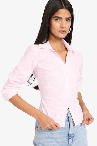 Defacto Fitted Çizgili Bengalin Gömlek D4013AX26SP Pembe