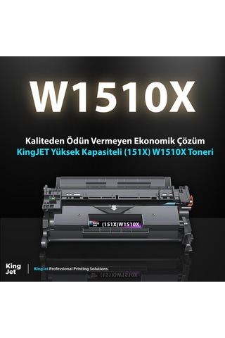 Kingjet Hp Uyumlu 151x W1510x Yüksek Kapasiteli 2'li Paket Uyumlu Toner Çipli 4003n