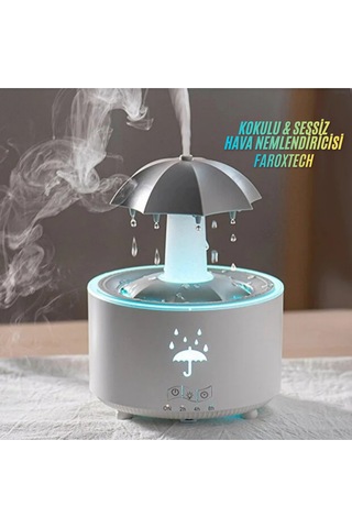 Şemsiye Tasarımlı Rgb Işıklı Aroma Difüzör & Nemlendirici Dönen Su Efektli - Oda Kokulu