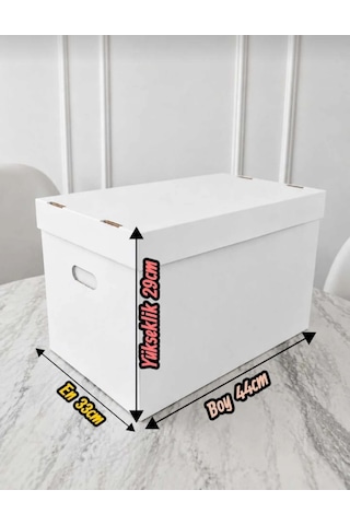 Klasör Arşiv Koli 33 44 29 Cm 20 Adet Çift Oluk Sert Beyaz Karton