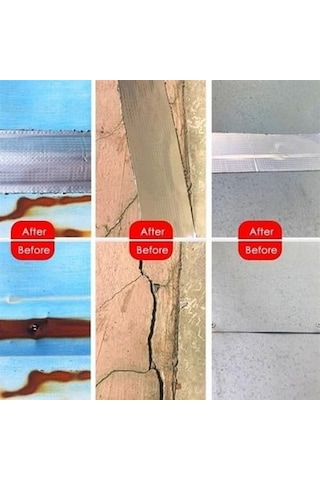 5cm X 5 Mt Yüksek Sıcaklık Dayanan Su Geçirmez Alüminyum Folyo Çamur Bant, Çatı Duvar Çatlak Onarıcı Yalıtım, 5 Metre, Boru Yalıtımı, Yalıtım Bandı, Panel Yalıtımı 5 Metre