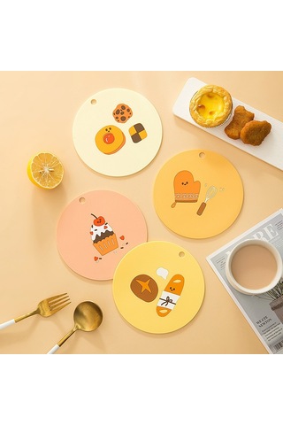 Sones Ev Karikatür Isı Yalıtım Matı Mutfak Yüksek Sıcaklığa Dayanıklı Pişirme Yer Matları, Stil: Yumurta Çırpıcı Diğer