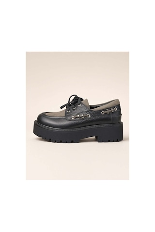 37brandshoes Siyah & Yeşil Bağcıklı Platform Ayakkabılar Siyah Siyah 37brandshoes Siyah & Yeşil Bağcıklı Platform Ayakkabılar Siyah Siyah