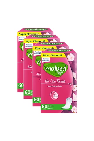 Molped Parfümsüz Günlük Ped 60 X 4 Adet 2200003195415 Molped