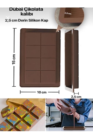 Viatom Dubai Çikolatası Kalıbı - Kahverengi