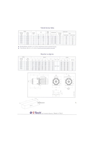 E-Tech Eh 5 9 380V 2.5 Hp Yatay Çok Kademeli Pompa