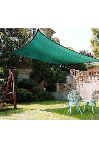 9.5 Metre X 3 Metre %95'lik Gölgelik File 300 Grm 1. Kalite İşçilik'li Halkalı Kemerli Yeşil