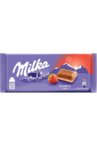 Milka Çilekli Yoğurtlu Tablet Çikolata 6 x 100 G