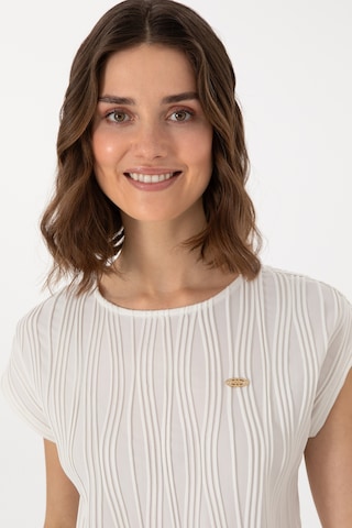 U.S. Polo Assn. Kadın Beyaz Crop Bisiklet Yaka Tişört 50299812-VR013