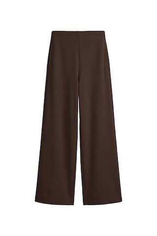 Cottonill Premium - Sway Collection Kahverengi Basic Yüksel Bel Modal Bol Paça Kadın Pantolon
