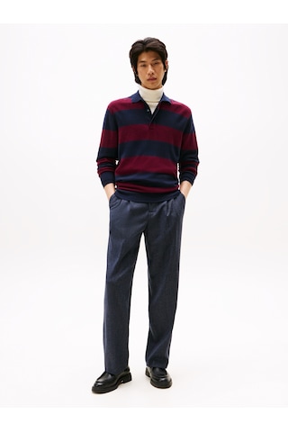 Tommy Hilfiger Dc Knıtted Rugby Erkek Mavi Kazak - Mw0mw40855