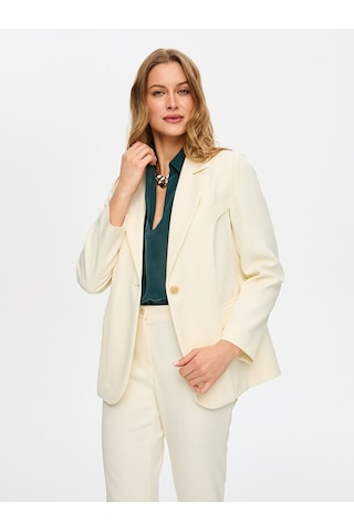 Faik Sönmez Gold Düğmeli Şık Blazer Ceket S26ckt018 Us26ckt01873 Ekru