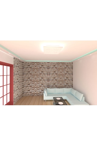 Motifpiyer Gizli İşıklı Led Tavan Göbeği 41-60cm Kare Beyaz