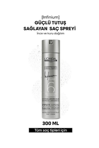 Loreal Professionnel Infinium Güçlü Tutuşlu Saç Spreyi 300 Ml - 6 Numara