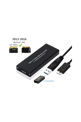 2013 Apple Uyumlu MacBook Ssd Usb Type-c Çevirici 12+16 Pin Macbbok Ssd Typec Usb Çevirici