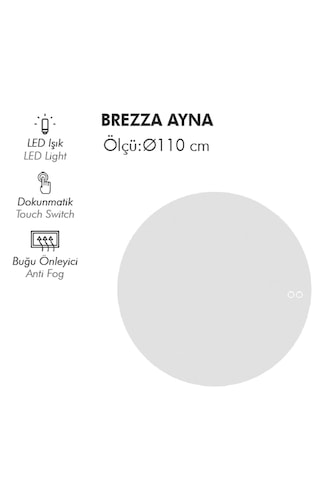 Brezza 110 Cm Buğu Önleyici Led Ayna Renksiz