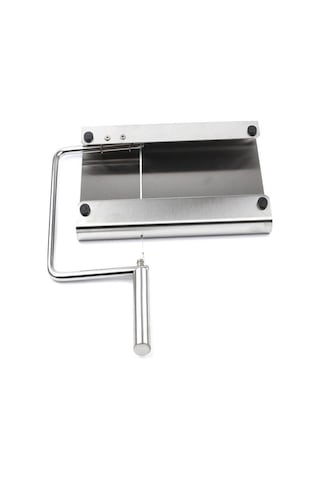 Createtech Paslanmaz Çelik Peynir Dilimleyici Tereyağı Kesme Tahtası Mutfak Aletleri家用奶酪黄油切片板不锈钢厨房用具 Gümüş