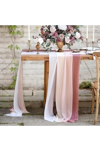 Novahub Düğün Kemeri Şifon Masa Örtüsü, Şampanya Renk, Hafif Kumaş, Çardak Perde, Dekoratif Örtü, Mutfak Ve Resepsiyon Dekoru Şampanya