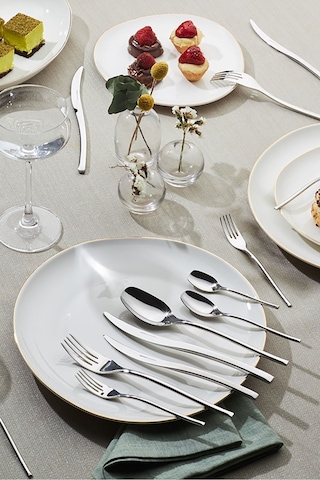 Karaca  316 Premium Dora Platin 12 Kişilik 84 Parça Çatal Kaşık Bıçak Takımı